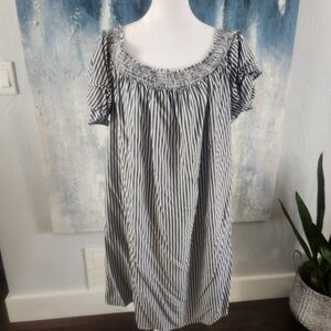 Striped Off-Shoulder Dress Fits Like An XXL